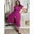 Women's Long Summer Short Sleeve Dress (S/M ONE SIZE) ITALIAN FASHION IMD23430