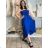 Elegant trousers with belt for women (S/M/L ONE SIZE) ITALIAN FASHION IM425057 S / M / L Royal blue