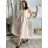 Women's summer short sleeve dress (44/46/48 ONE SIZE) ITALIAN FASHION IM424287 S / M / L green khaki