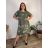 Linen dress short sleeve women's oversized (42/44/46 ONE SIZE) ITALIAN FASHION IM7250002