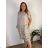 Linen dress short sleeve women's oversized (42/44/46 ONE SIZE) ITALIAN FASHION IM7250002
