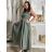 Elegant women's trousers (S/M/L ONE SIZE) ITALIAN FASHION IMWGS25007 -   green khaki -   S / M / L