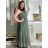 Elegant women's trousers (S/M/L ONE SIZE) ITALIAN FASHION IMWGS25007 -   green khaki -   S / M / L