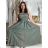 Elegant women's trousers (S/M/L ONE SIZE) ITALIAN FASHION IMWGS25007 -   green khaki -   S / M / L