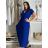 Women's long summer short sleeve dress (S/M ONE SIZE) ITALIAN FASHION IM323111/DU red