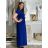 Women's long summer short sleeve dress (S/M ONE SIZE) ITALIAN FASHION IM323111/DU red