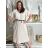 Elegant trousers with belt for women (S/M/L ONE SIZE) ITALIAN FASHION IM425057 -   beige -