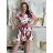 Women's 3/4 long sleeve shirt dress (XS/S/M ONE SIZE) ITALIAN FASHION IMD25030 -   red -   S / M / L