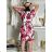 Women's 3/4 long sleeve shirt dress (XS/S/M ONE SIZE) ITALIAN FASHION IMD25030 -   red -   S / M / L