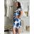 Women's 3/4 long sleeve shirt dress (XS/S/M ONE SIZE) ITALIAN FASHION IMD25030 -   red -   S / M / L
