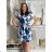 Women's 3/4 long sleeve shirt dress (XS/S/M ONE SIZE) ITALIAN FASHION IMD25030 -   red -   S / M / L