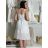 Women's Summer Boho Lace Strapless Dress (S/M ONE SIZE) ITALIAN FASHION IMPEM231202 S / M white