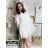 Women's Summer 3/4 Long Sleeve Dress (S/M ONE SIZE) INDIAN FASHION IMPEM23CA772 -   white -   L / XL