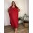Long casual short sleeve women's dress, oversized (42/44/46 ONE SIZE) ITALIAN FASHION IMD2525370 -   šedá tmavá -