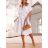 Women's short sleeve summer casual dress (S/M/L ONE SIZE) ITALIAN FASHION IMWGB25022