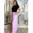 Šaty elegantní košilové dlouhý rukáv dámské (S/M ONE SIZE) ITALSKÁ MÓDA IMWY21734 S / M / L pink