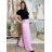 Šaty elegantní košilové dlouhý rukáv dámské (S/M ONE SIZE) ITALSKÁ MÓDA IMWY21734 S / M / L pink