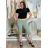 Women's summer stretch shorts (S/M/L) ITALIAN FASHION IMS24006 M / L zelená khaki