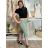 Women's summer stretch shorts (S/M/L) ITALIAN FASHION IMS24006 M / L zelená khaki