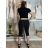 Women's summer stretch shorts (S/M/L) ITALIAN FASHION IMS24006 M / L black