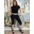Women's summer stretch shorts (S/M/L) ITALIAN FASHION IMS24006 M / L black