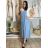 Dress with 3/4-sleeve ladies pocket (uni sl) ITALIAN Fashion IM3181746 S / M Light blue