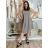 Women's Long Sleeveless Summer Dress (S / M / L ONE SIZE) ITALIAN FASHION IMC22418 S / M / L beige