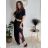 Shirt extended 3/4 long sleeve women's (L/XL/2XL ONE SIZE) ITALIAN FASHION IM423025 modrá mintova M / L