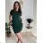 Dress classic short sleeve with pockets women (UNI S / M) ITALIAN FASHION IMD20025