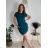 Dress classic short sleeve with pockets women (UNI S / M) ITALIAN FASHION IMD20025