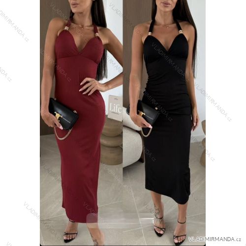 Women's Long Sleeve Hoodie Dress (S / M ONE SIZE) ITALIAN FASHION IMWA216095