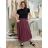 Elegant trousers with belt for women (S/M/L ONE SIZE) ITALIAN FASHION IM425057 M/L/XL wine