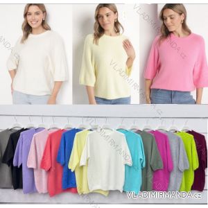 Women's long sleeve furry sweater (S/M/L ONE SIZE) ITALIAN FASHION IMWCH25116
