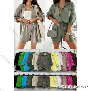 Šaty elegantní košilové dlouhý rukáv dámské (S/M ONE SIZE) ITALSKÁ MÓDA IMWY21734