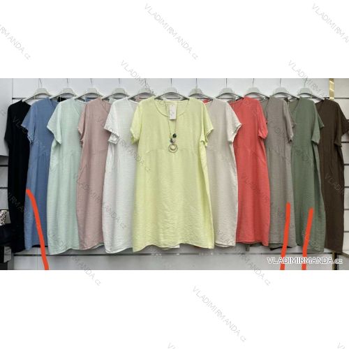 Šaty elegantní košilové dlouhý rukáv dámské (S/M ONE SIZE) ITALSKÁ MÓDA IMWY21734