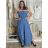 Elegant trousers with belt for women (S/M/L ONE SIZE) ITALIAN FASHION IM425057 S / M / L blue