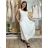 Women's short sleeve summer casual dress (S/M/L ONE SIZE) ITALIAN FASHION IMWGB25022 S / M / L Light blue