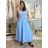 Women's short sleeve summer casual dress (S/M/L ONE SIZE) ITALIAN FASHION IMWGB25022 S / M / L Light blue