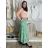 Šaty elegantní košilové dlouhý rukáv dámské (S/M ONE SIZE) ITALSKÁ MÓDA IMWY21734 S / M / L green