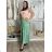 Šaty elegantní košilové dlouhý rukáv dámské (S/M ONE SIZE) ITALSKÁ MÓDA IMWY21734 S / M / L green