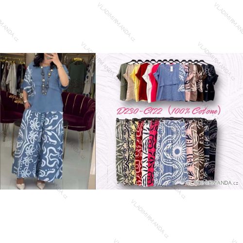 Women's short sleeve summer casual dress (S/M/L ONE SIZE) ITALIAN FASHION IMWGB25022