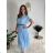 Women's short sleeve summer casual dress (S/M/L ONE SIZE) ITALIAN FASHION IMWGB25022