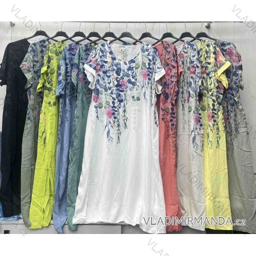 Šaty elegantní košilové dlouhý rukáv dámské (S/M ONE SIZE) ITALSKÁ MÓDA IMWY21734