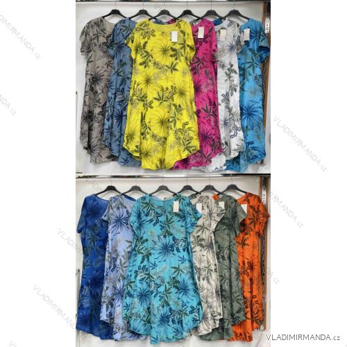 Women's Long Chiffon Short Sleeve Dress (S/M ONE SIZE) ITALIAN FASHION IMWGM23456
