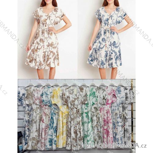 Šaty elegantní košilové dlouhý rukáv dámské (S/M ONE SIZE) ITALSKÁ MÓDA IMWY21734