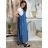 Dress with 3/4-sleeve ladies pocket (uni sl) ITALIAN Fashion IM3181746 S / M / L blue