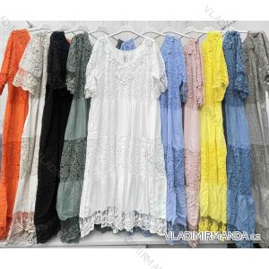 Women's short sleeve summer casual dress (S/M/L ONE SIZE) ITALIAN FASHION IMWGB25022