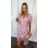 Women's Plus Size Dress Elegant Short Sleeve (40-50 ONE SIZE) POLISH FASHION PMLBT24ELENA 42 pink