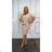 Women's Plus Size Dress Elegant Short Sleeve (40-50 ONE SIZE) POLISH FASHION PMLBT24ELENA