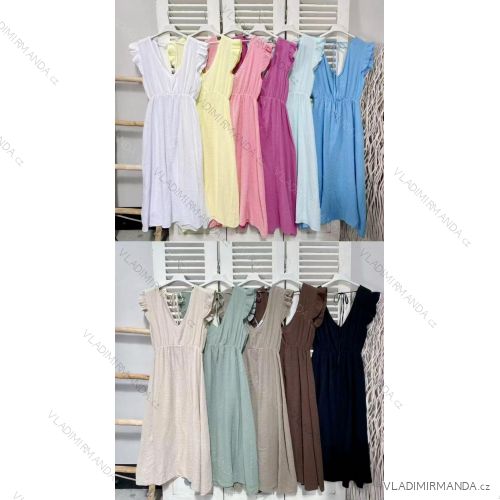 Women's short sleeve summer casual dress (S/M/L ONE SIZE) ITALIAN FASHION IMWGB25022